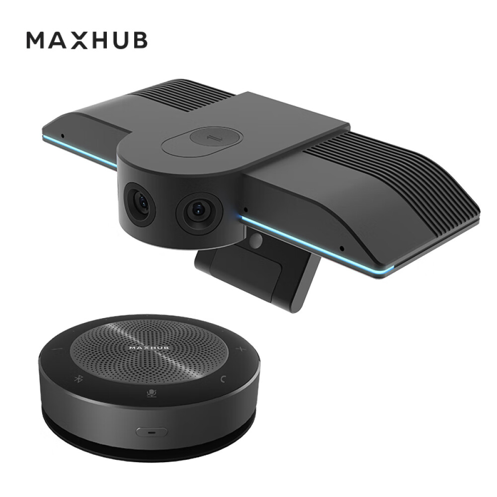 MAXHUB视频会议解决方案麦克风＋摄像头适用20-30㎡会议室5米拾音全向麦克风180度高清会议摄像头SC25+BM20