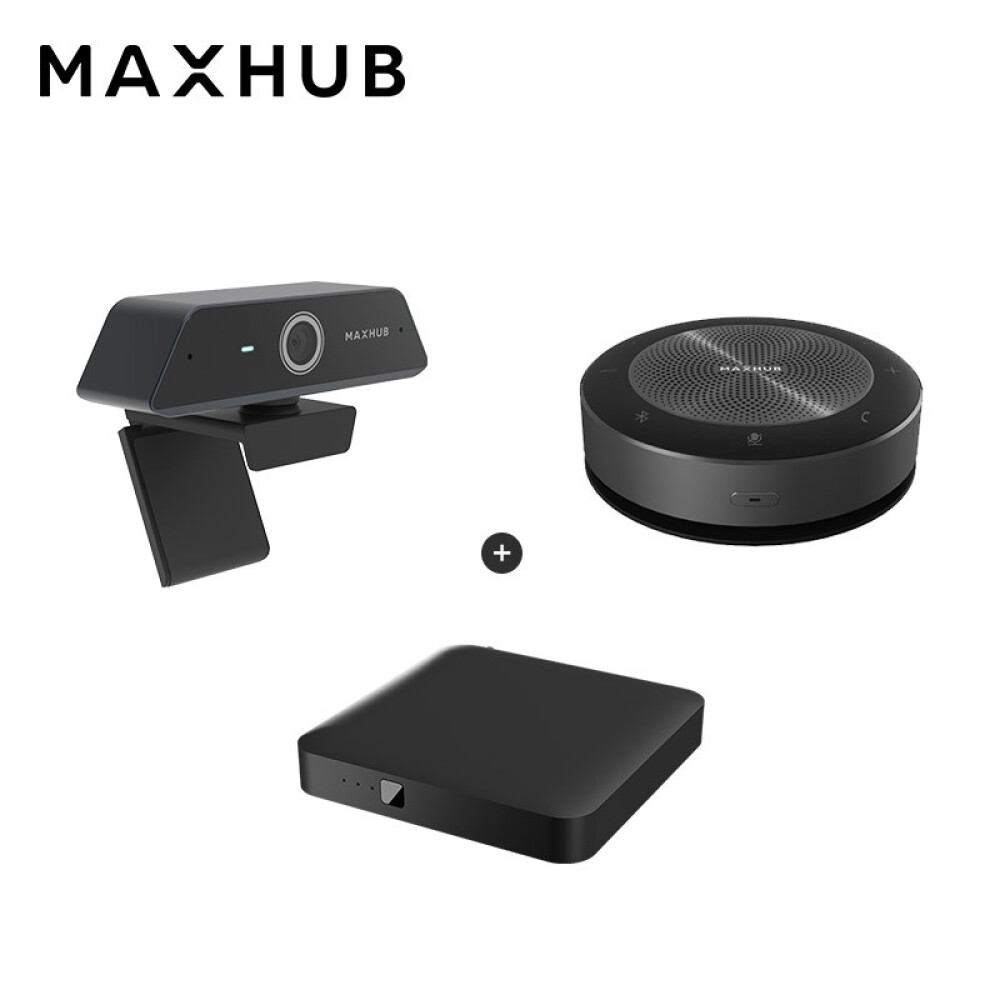 MAXHUB视频会议全向麦克风桌面扬声器4K超清摄像头适用20-30㎡小型会议室（UC-W20+BM20+WB03）
